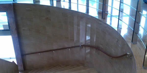 Travertine office reception