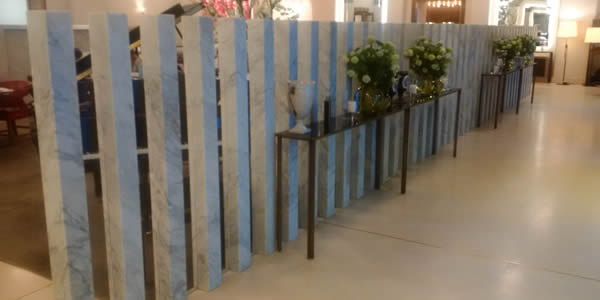 Unusual lobby divider