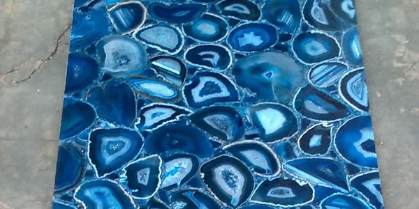 Blue Agate semi precious stone