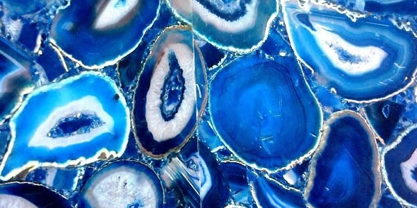 Blue Agate semi precious stone