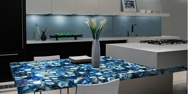 Blue Agate semi precious stone