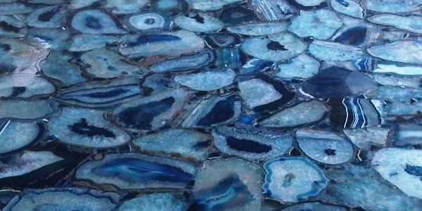 Blue Agate semi precious stone