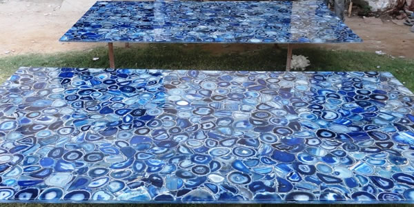 Blue Agate semi precious stone